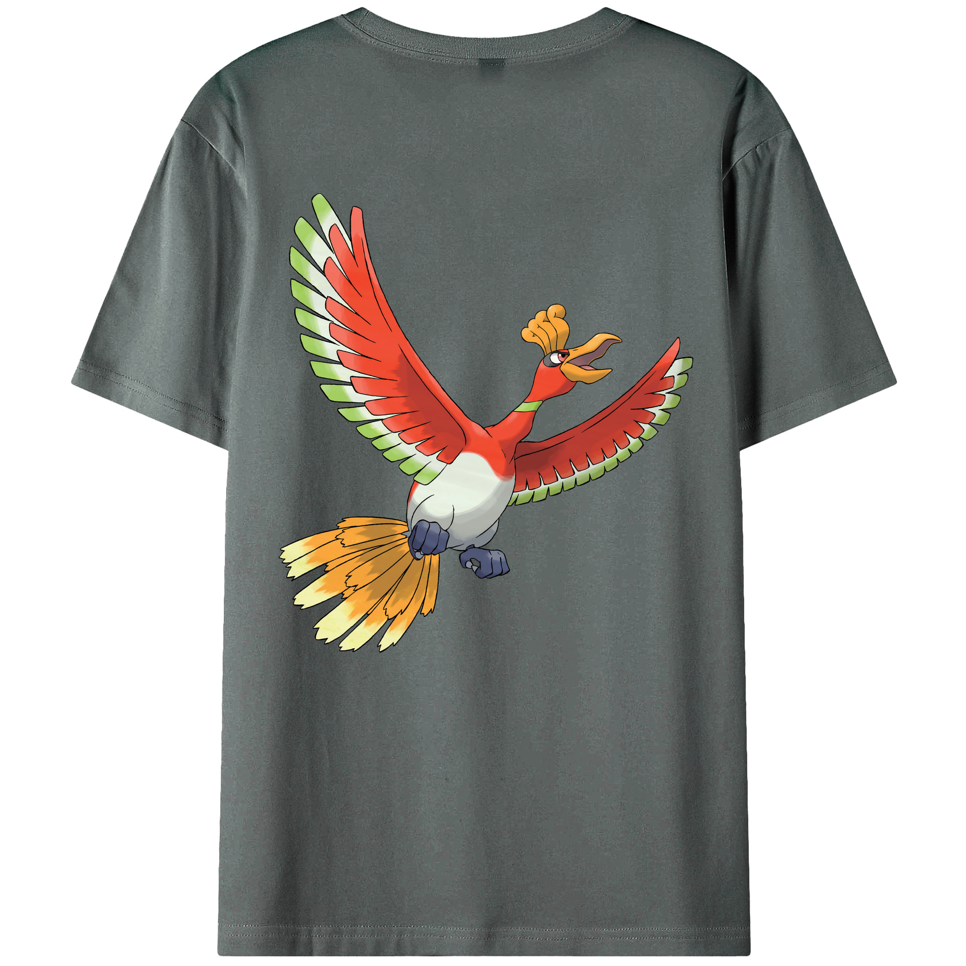 （画像用） ポケットモンスター Pokémon 綿100％ メンズ半袖Tシャツ（バックプリント） 通気性